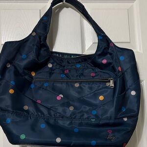 Lug Gondola SE Multi Dots Navy pattern.